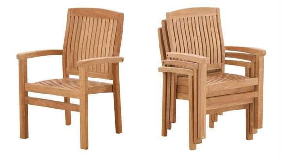 MARLEY STACKING ARM CHAIR chairs iSEKKO OUTDOOR FURNITURE 